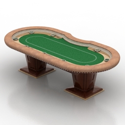3d Model Table Category Poker Table In Casino Interior