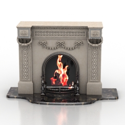 fireplace 3D Model Preview #73767cee