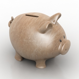 pig moneybox 3D Model Preview #4e55f63b