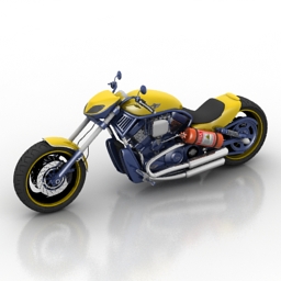 motorcycle harley 3D Model Preview #c7e0b537