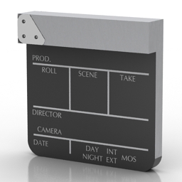clapperboard 3D Model Preview #2277ab39
