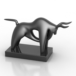 figurine bull 3D Model Preview #a4eb79e3
