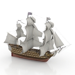 Ship Hms Victory Frigate Nelson N270214 3d Model 3ds For