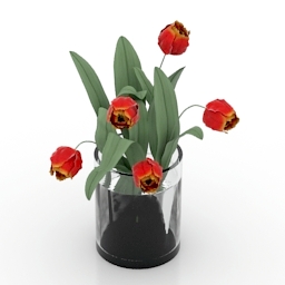 flowers tulips 3D Model Preview #c9a60d43