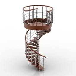 Stair Round N250314 3d Model Gsm 3ds For Interior 3d