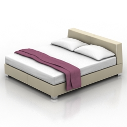 Bed Minotti N210514 - 3D model (*.gsm+*.3ds) for interior 3d 