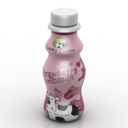 bottle milk 3D Model Preview #982db4e7