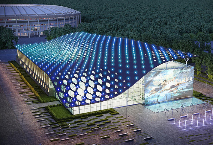 Swimming pool, Olympic Complex, Moscow, Russia