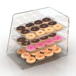 case donuts 3D Model Preview #68094c99