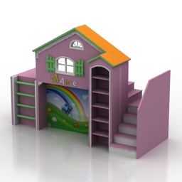 rack house childroom 3D Model Preview #d040d158