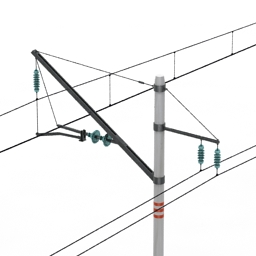 railway contact wire 3D Model Preview #ca7857b5
