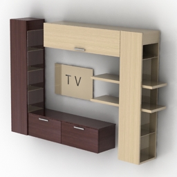 rack tv stand 3D Model Preview #d4aebf0b