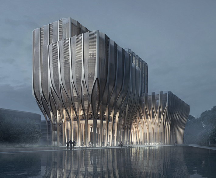 Sleuk Rith Institute by Zaha Hadid Architects, Phnom Penh, Cambodia