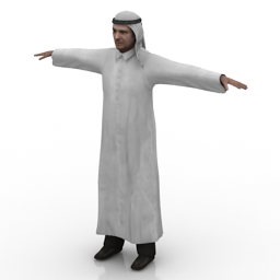 Man Arabian N180115 3d Model Gsm 3ds For 3d Visualization