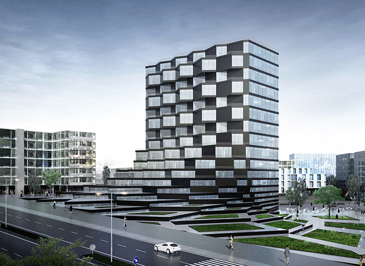 Parametric steps office building, Molise, Italy