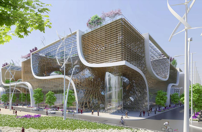 'Wooden Orchids' eco shopping mall, Ruichang, China