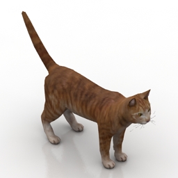 Cat N260515 3d Model Gsm 3ds Max For 3d Visualization Animals