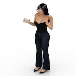 woman recording artsit shirl spencer 3D Model Preview #d0781f78