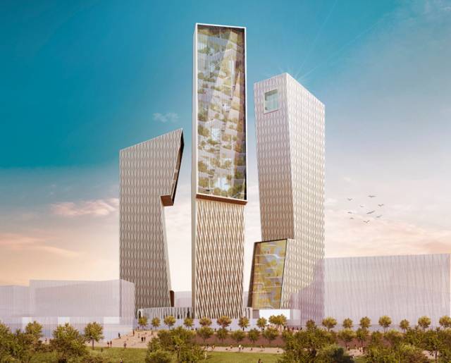 Three office towers by Daniel Libeskind, Rome, Italy