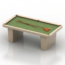 3D Billiard table preview