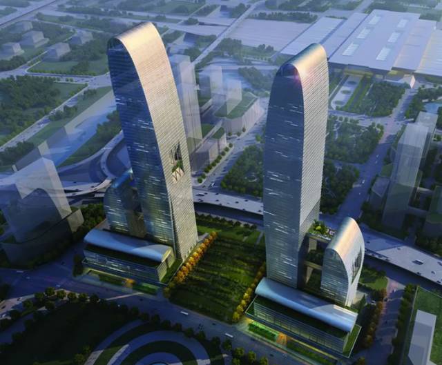 Zhengdong Twin Towers by Brininstool, Kerwin and Lynch, China