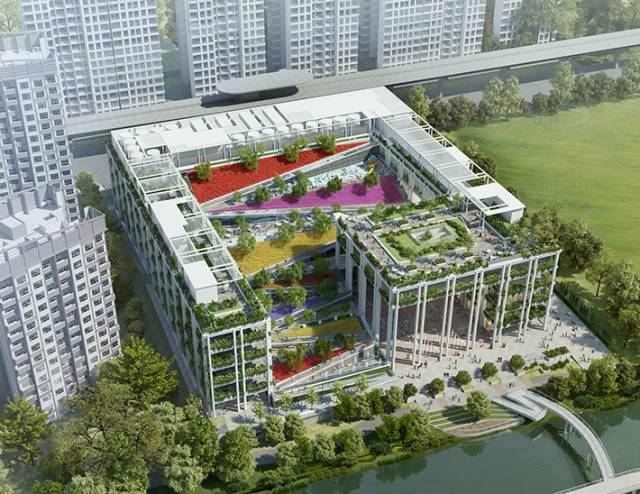 'Oasis Terraces' centre and polyclinic, Punggol, Singapore