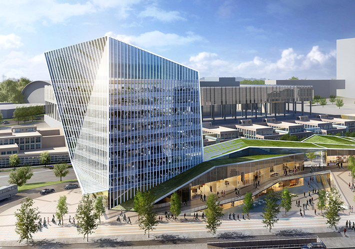 Mixed-use project by Arquitectonica, Luxembourg City, Luxembourg