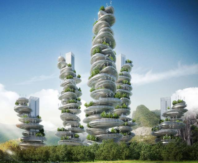 Asian Cairns by Vincent Callebaut Architects, Shenzhen, China