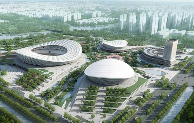 SIP Sports Center by gmp Architekten, Suzhou, China
