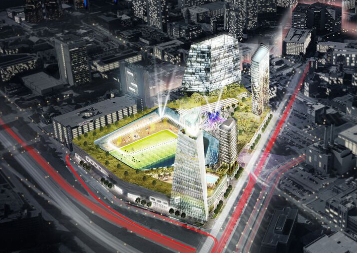 MLS stadium by ROSSETTI, Detroit, United States