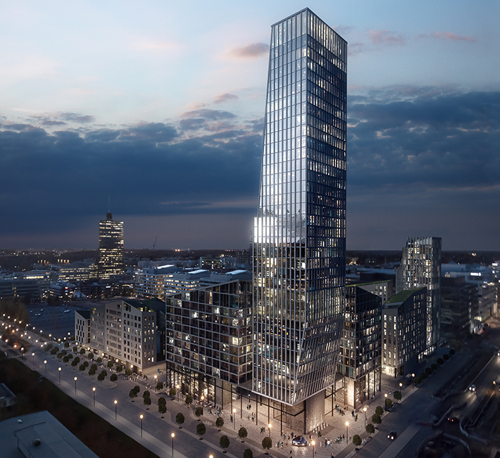 Stockholm's tallest tower by Dreem Arkitekter, Stockholm, Sweden