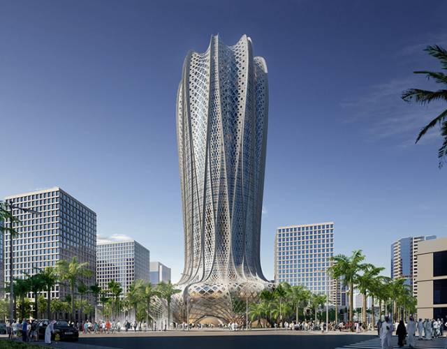 Hotel and residential tower by Zaha Hadid Architects, Lusail, Qatar