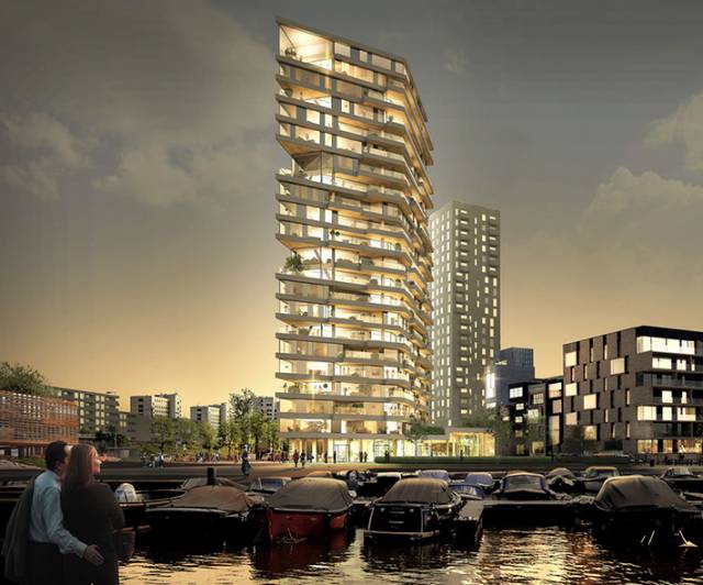 The Netherlands' tallest timber tower, Amsterdam
