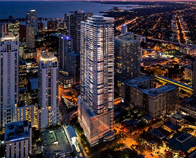 'Brickell Flatiron' skyscraper, Miami, United States