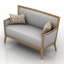 3D "Veneta Sedie Shine Sofa Armchair and ottoman" - Interior Collection