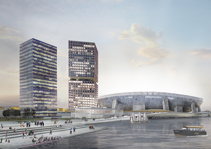 Masterplan for Feyenoord City by OMA, Rotterdam, the Netherlands