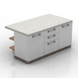 modern kitchen table 3d sketchup model