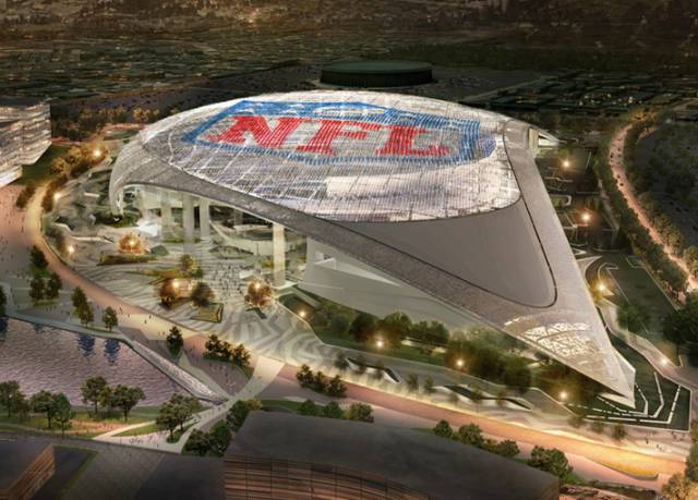 Largest stadium in the NFL by HKS Architects, Los Angeles, USA