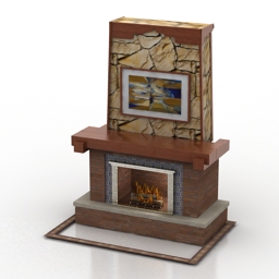 fireplace 3D Model Preview #60304d71