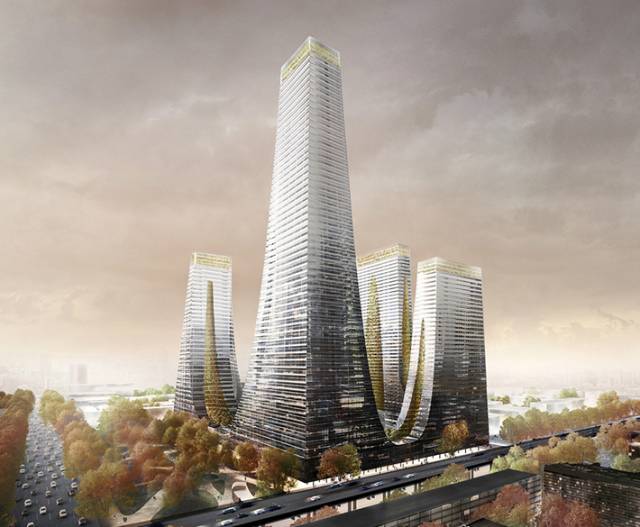 Cradle Towers by Tonkin Liu Architects, Zhengzhou, China