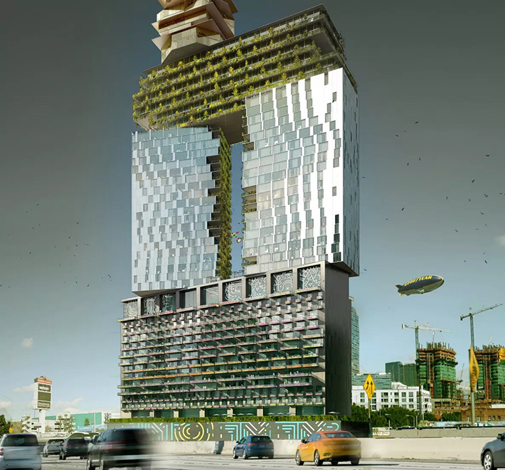 52-story mixed-use tower by Gensler, Los Angeles, USA