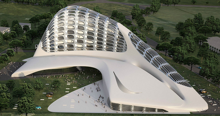 New retail and business centre by Zaha Hadid, Jesolo, Italy