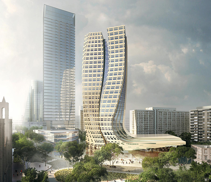 Plac Grzybowski mixed-use complex by Aedas, Warsaw, Poland