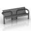 3D "Bench urn 1" - Interior Collection