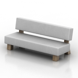 sofa soft wood moroso 3D Model Preview #6c63f1f7