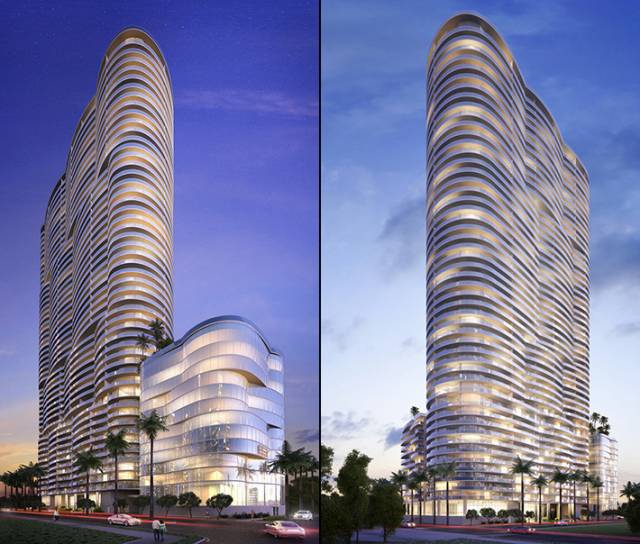 Aria on the Bay condominium by Arquitectonica, Miami, USA