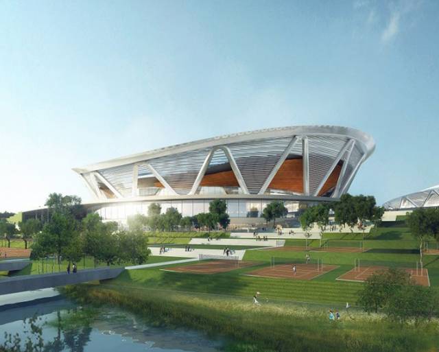 Tong Ren Sports Centre by RMJM, Tongren, China