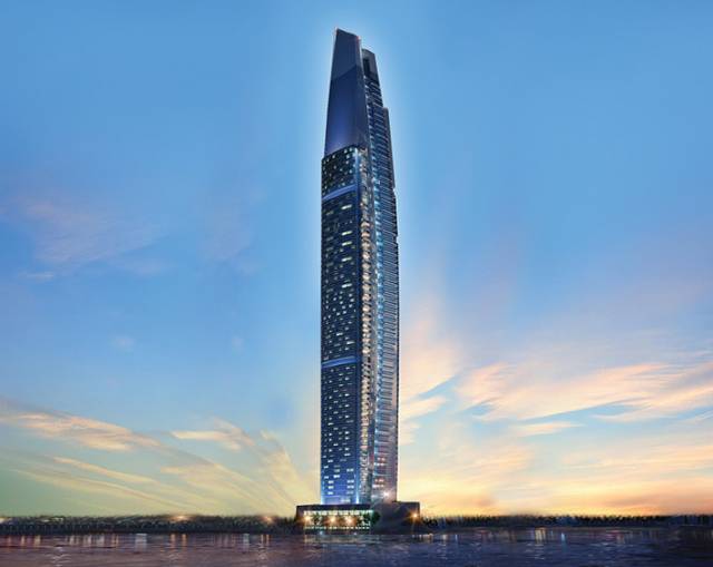 DAMAC Heights tower by Aedas, Dubai, UAE