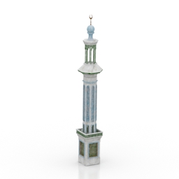 Minaret N120917 3d Model Gsm 3ds For Exterior 3d Visualization Buildings And Houses