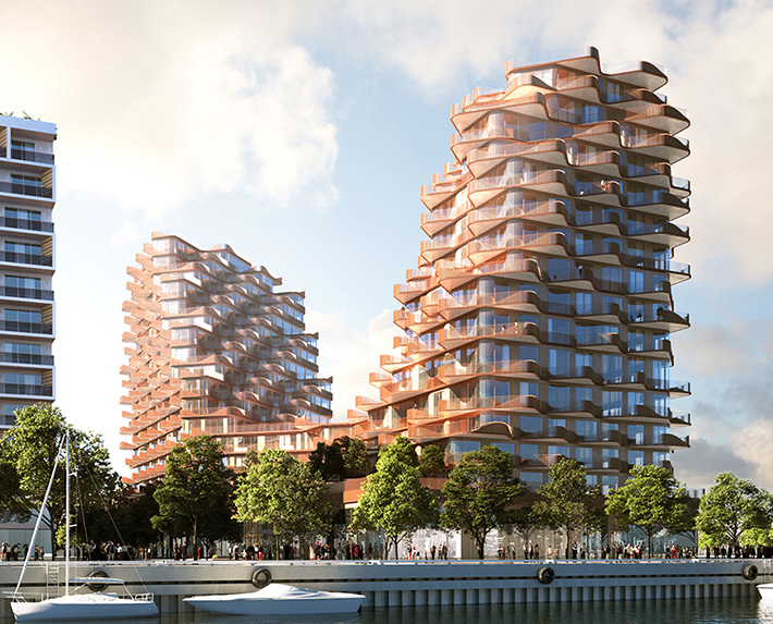 Waves at Bayside condominium, Toronto, Canada